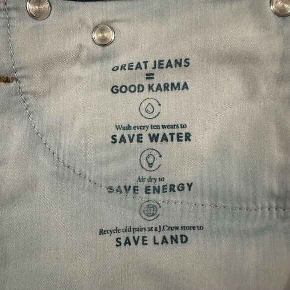 J. Crew ~ Womens High Rise Denim Shorts ~ Exposed Button Fly ~ size 25 - Picture 4 of 10